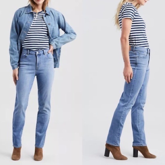Levi’s 414 Relaxed Straight Medium Wash Jeans - Picture 1 of 9